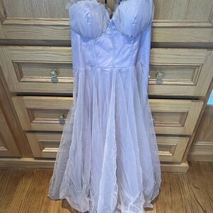 Angel Biba Lavender Strapless Dress